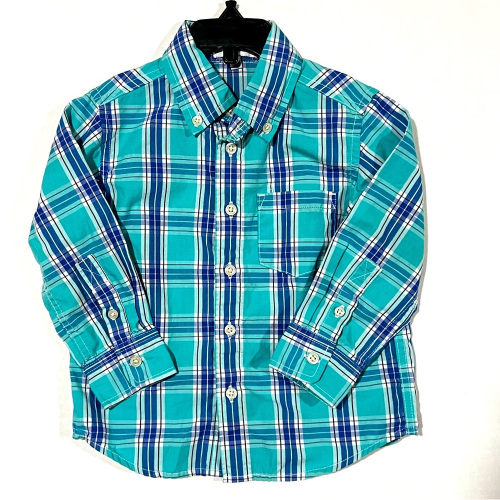 Boys Toddler 2T Plaid Crown & Ivey Kids Button Down Shirt